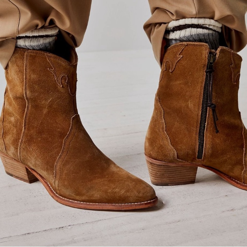 Free People New Frontier Suede Western Boots